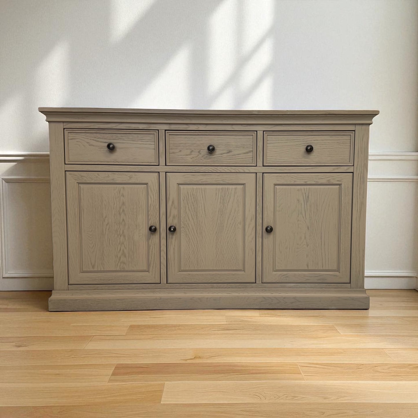 Solid Weathered Oak Large Sideboard Burleigh Range From Oak Furnitureland RRP £749