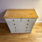 Natural Solid Oak & Painted 5 Drawer Chest of Drawers, Henley Range From Oak Furnitureland RRP £629