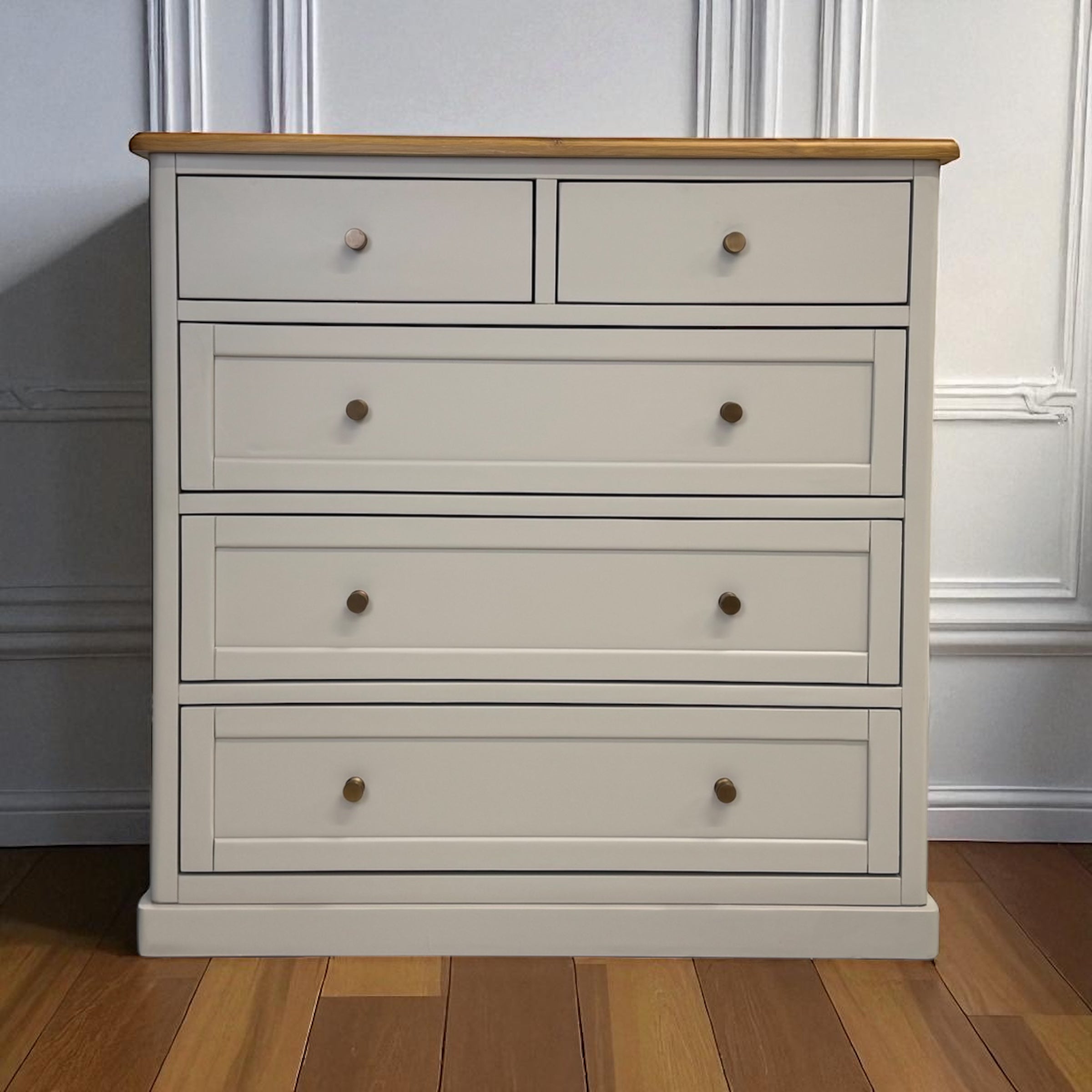 Oak 5 Drawer Chest Romsey UK – SE Furniture Outlet