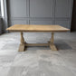 Solid Weathered Oak 6 to 8 Seater Extending Dining Table, Burleigh Range From Oak Furnitureland RRP £1059