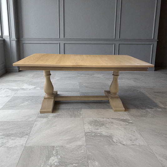 Solid Weathered Oak 6 to 8 Seater Extending Dining Table, Burleigh Range From Oak Furnitureland RRP £1059