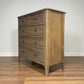 Light Natural Solid Oak 5 Drawer Chest, Newton Range From Oak Furnitureland RRP £599