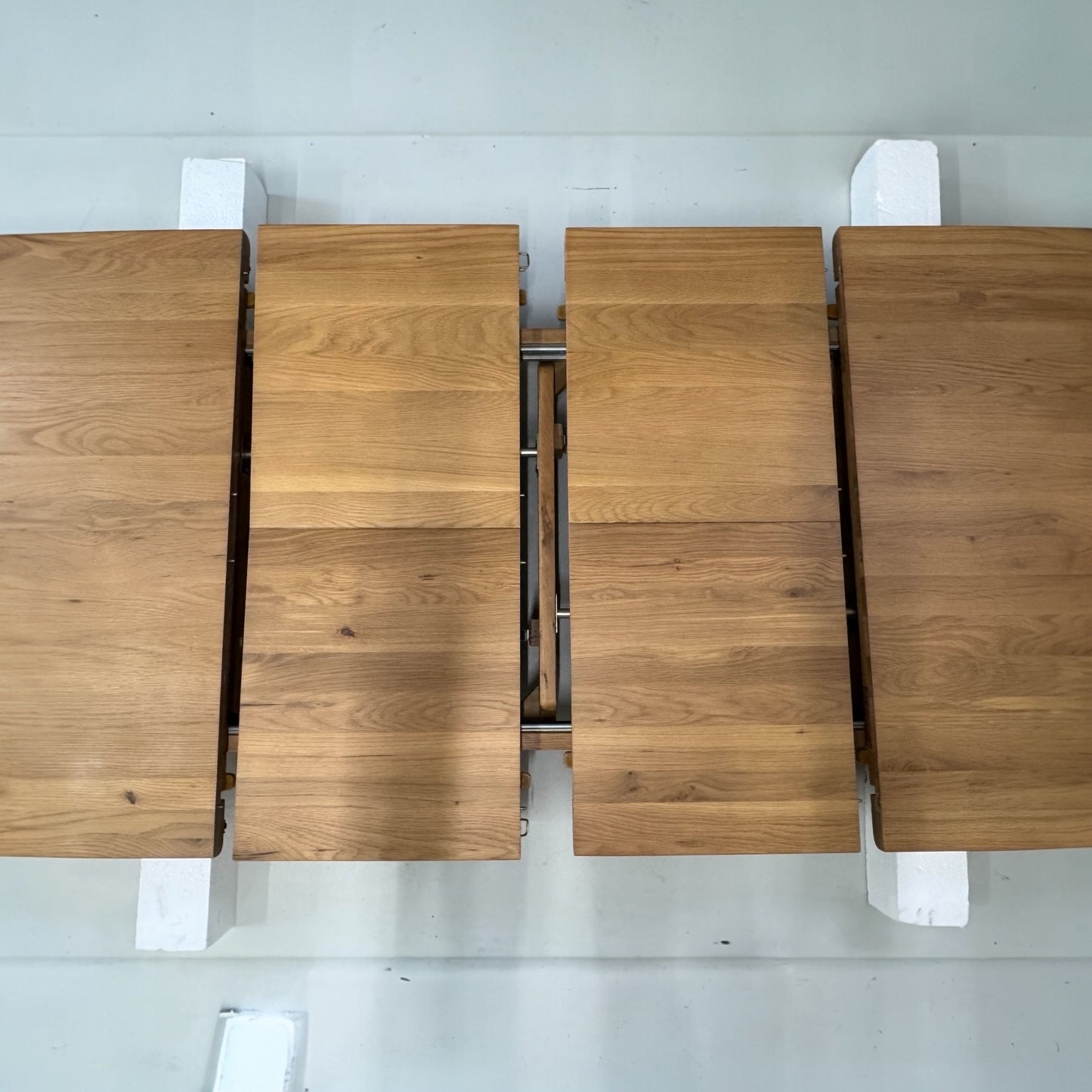 Natural Solid Oak Extending Dining Table, 6 to 10 Seater Bentley Range From Oak Furnitureland RRP £1079