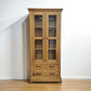 Natural Solid Oak Display Cabinet Canterbury Range From Oak Furnitureland RRP £749