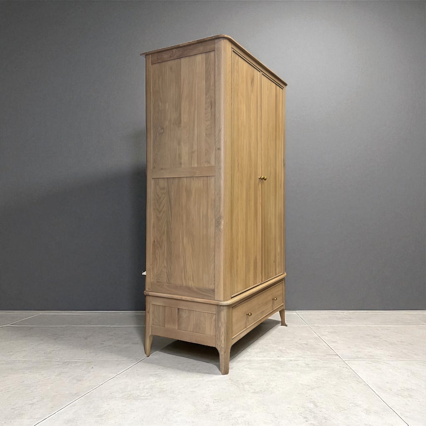 Light Natural Solid Oak Double Wardrobe Newton Range From Oak Furnitureland RRP £999