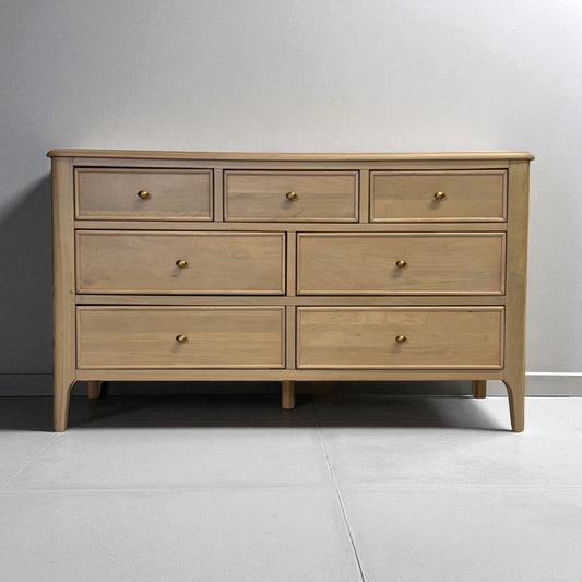 Natural Light Solid Oak 7 Drawer Chest, Newton Range From Oak Furnitureland RRP £679
