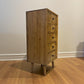 Brushed & Glazed Solid Oak Tallboy Parquet Range From Oak Furnitureland £549