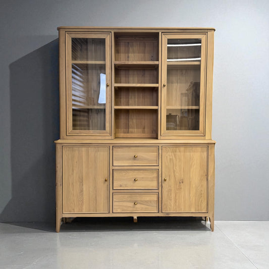 Light Natural Solid Oak Large Dresser Newton Range From Oak Furnitureland RRP £1449