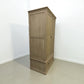 Oak Furnitureland Weathered Oak Double Wardrobe with Glass Mirror & Tie Rack Burleigh Range RRP £1099