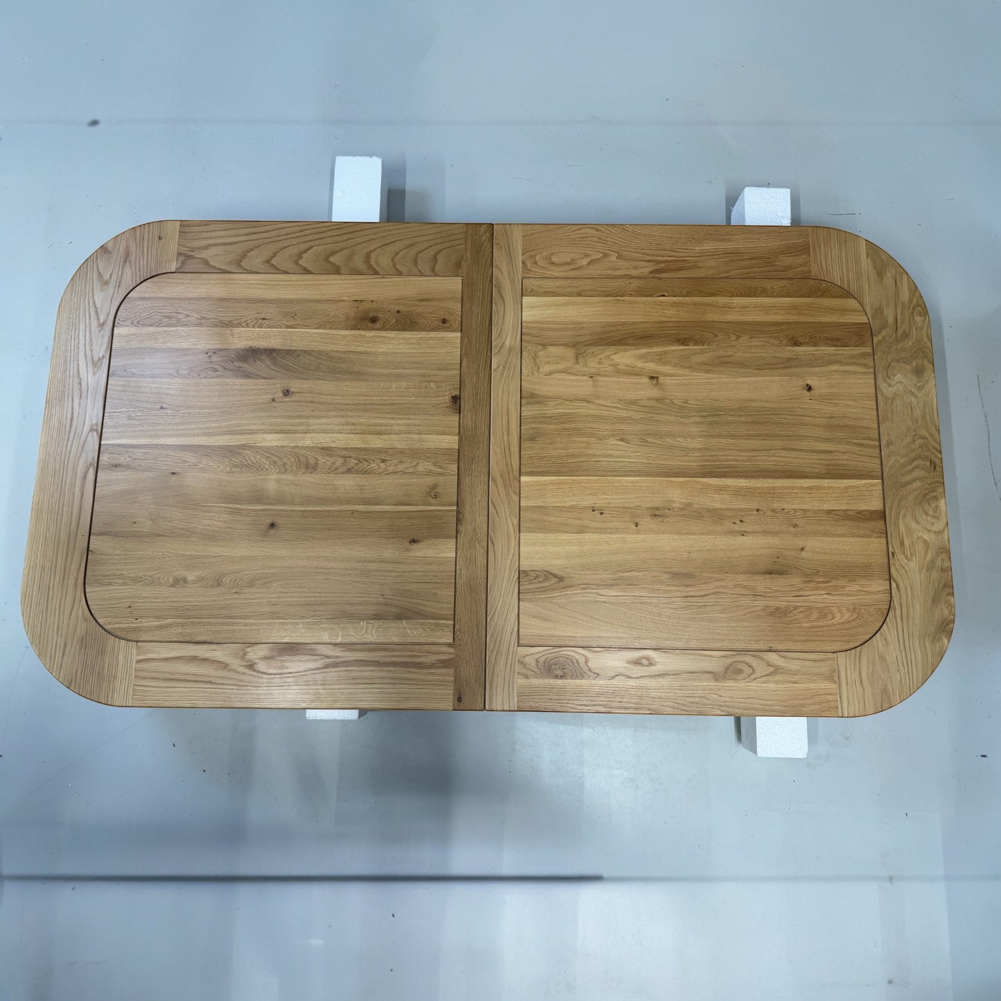 Natural Solid Oak Extending Dining Table, 6 to 12 Seater Hercules Range From Oak Furnitureland RRP £1099