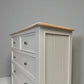 Natural Solid Oak & Painted 5 Drawer Chest, From Oak Furniture Superstore