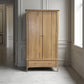 Light Natural Solid Oak Double Wardrobe Newton Range From Oak Furnitureland RRP £999