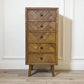 Brushed & Glazed Solid Oak Tallboy Parquet Range From Oak Furnitureland £549