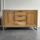 Natural Solid Oak & Metal Legs Large Sideboard From Oak Furniture Superstore RRP £679