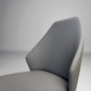 Set of 4 Ergonomic Dining Chairs with Grey Faux Leather and Black Metal Legs, RRP £596.