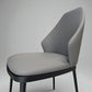 Set of 4 Ergonomic Dining Chairs with Grey Faux Leather and Black Metal Legs, RRP £596.