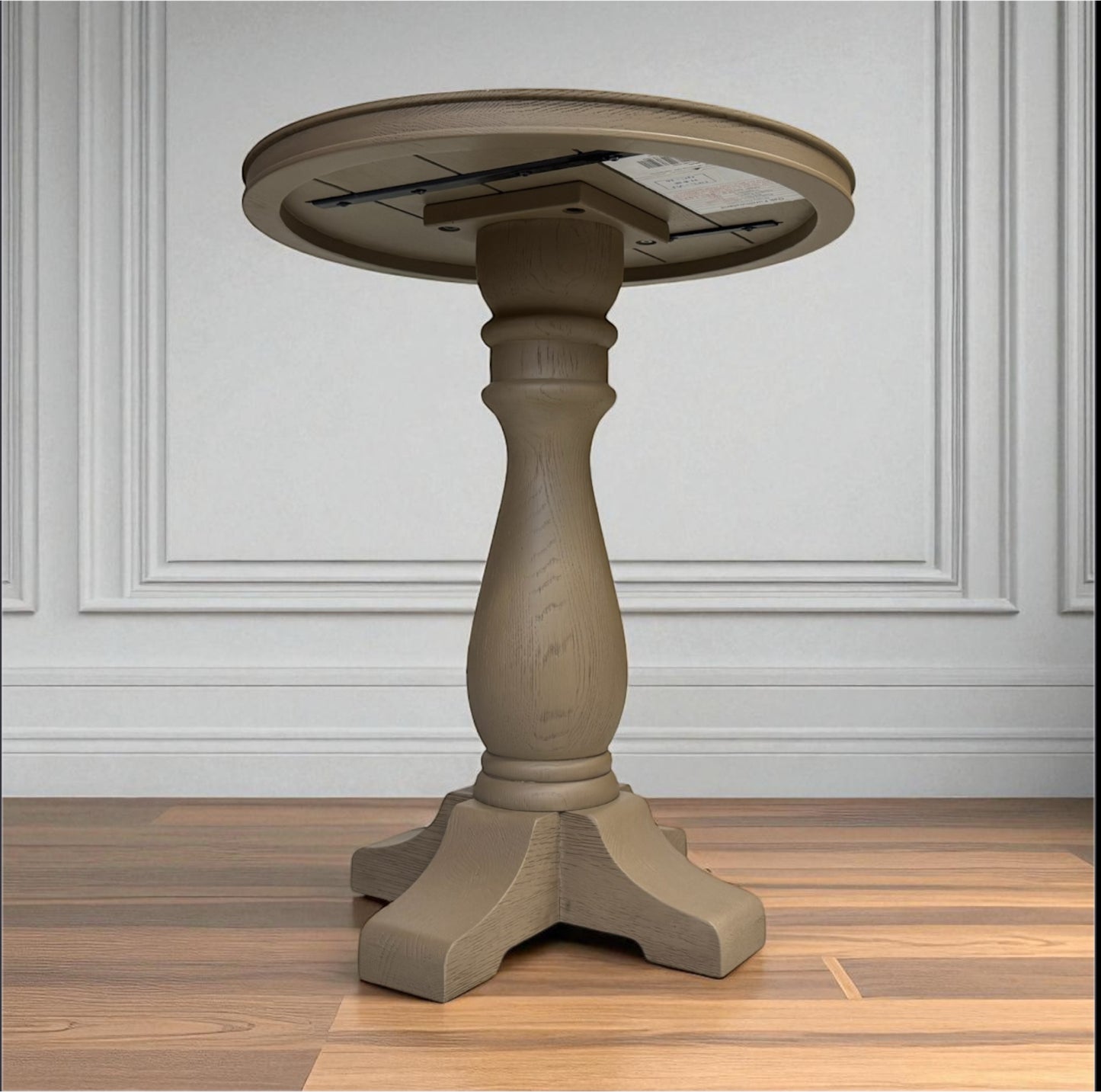 Weathered Oak Pedestal Side Table Burleigh Range From Oak Furnitureland