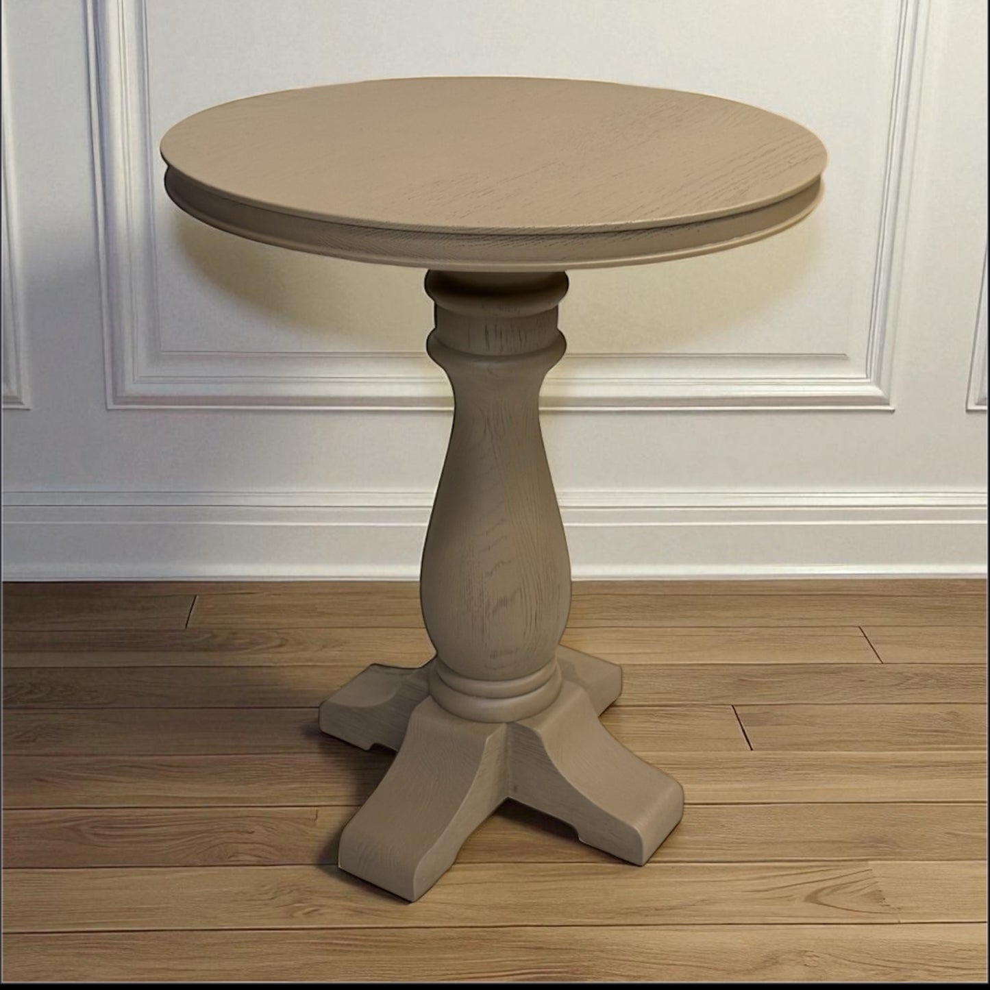 Weathered Oak Pedestal Side Table Burleigh Range From Oak Furnitureland