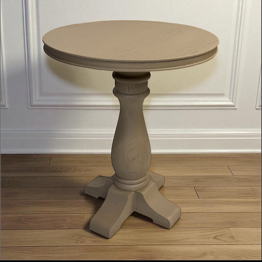 Weathered Oak Pedestal Side Table Burleigh Range From Oak Furnitureland