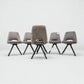 Set of 6 Dark Grey Suede Look Swivel Dining Chairs, From Oak Furnitureland RRP £260 Each