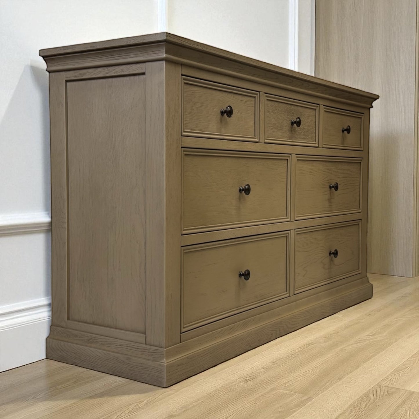Weathered Oak 7 Drawer Chest, Burleigh Range From Oak Furnitureland RRP £759