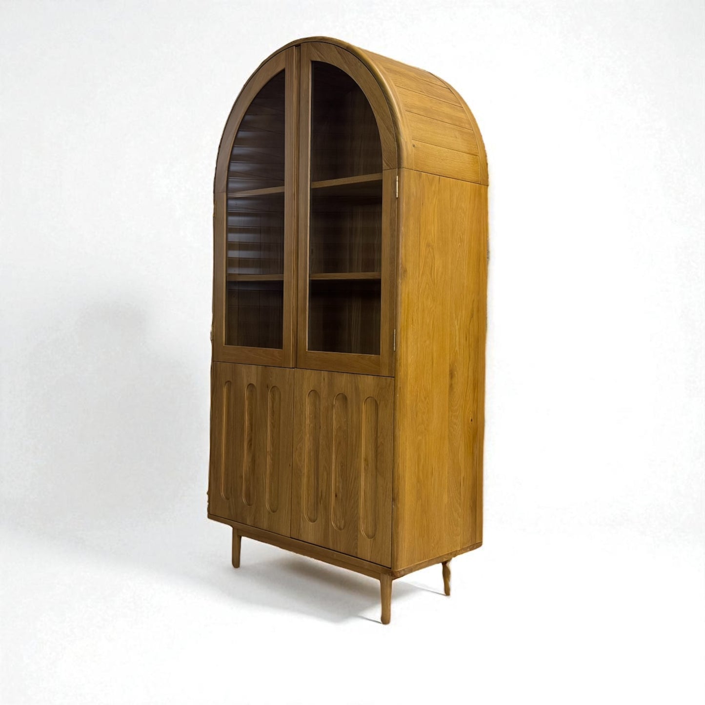 Natural Solid Oak Display Cabinet Belgrave Range From Oak Furnitureland RRP £1099