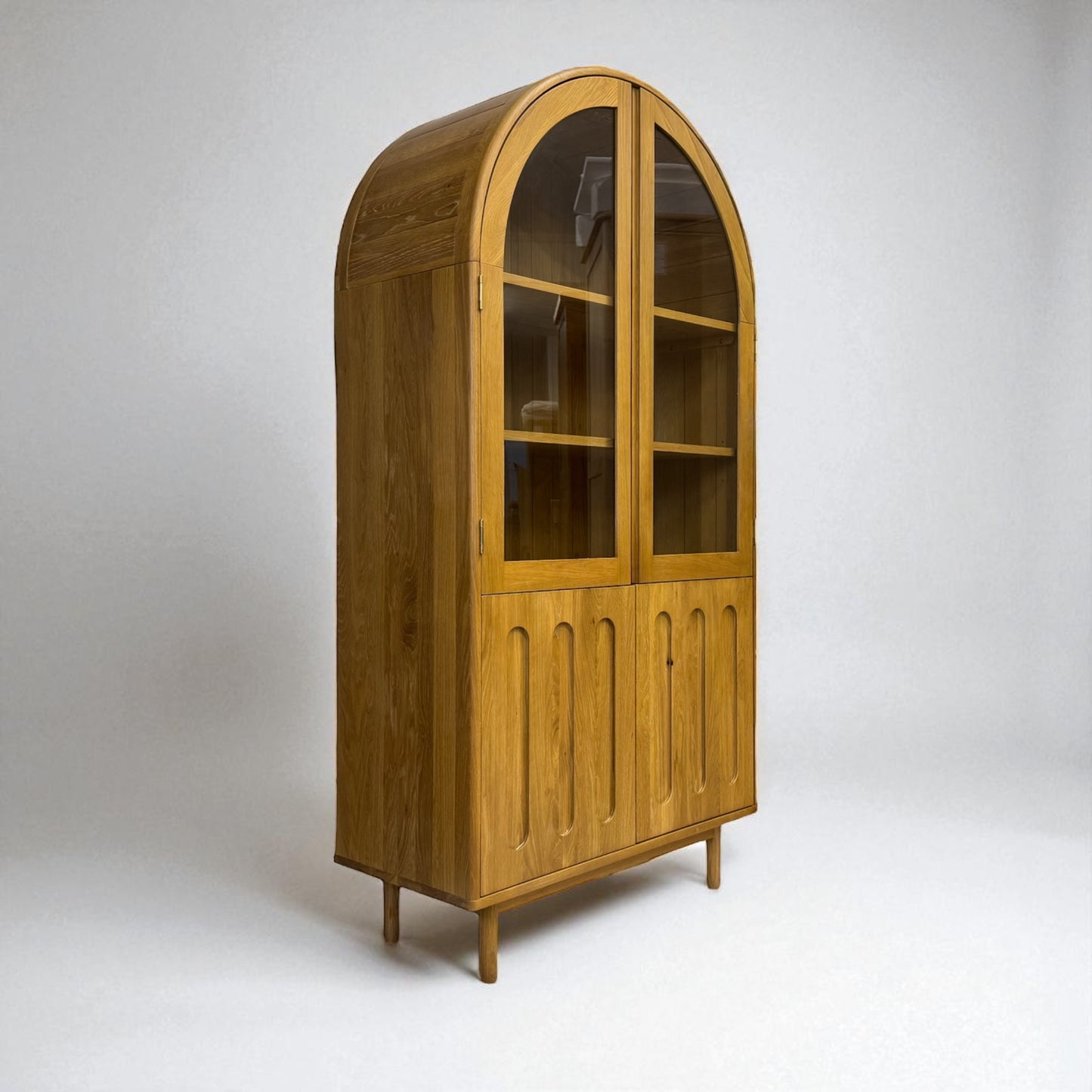 Natural Solid Oak Display Cabinet Belgrave Range From Oak Furnitureland RRP £1099