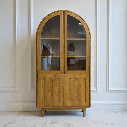 Natural Solid Oak Display Cabinet Belgrave Range From Oak Furnitureland RRP £1099