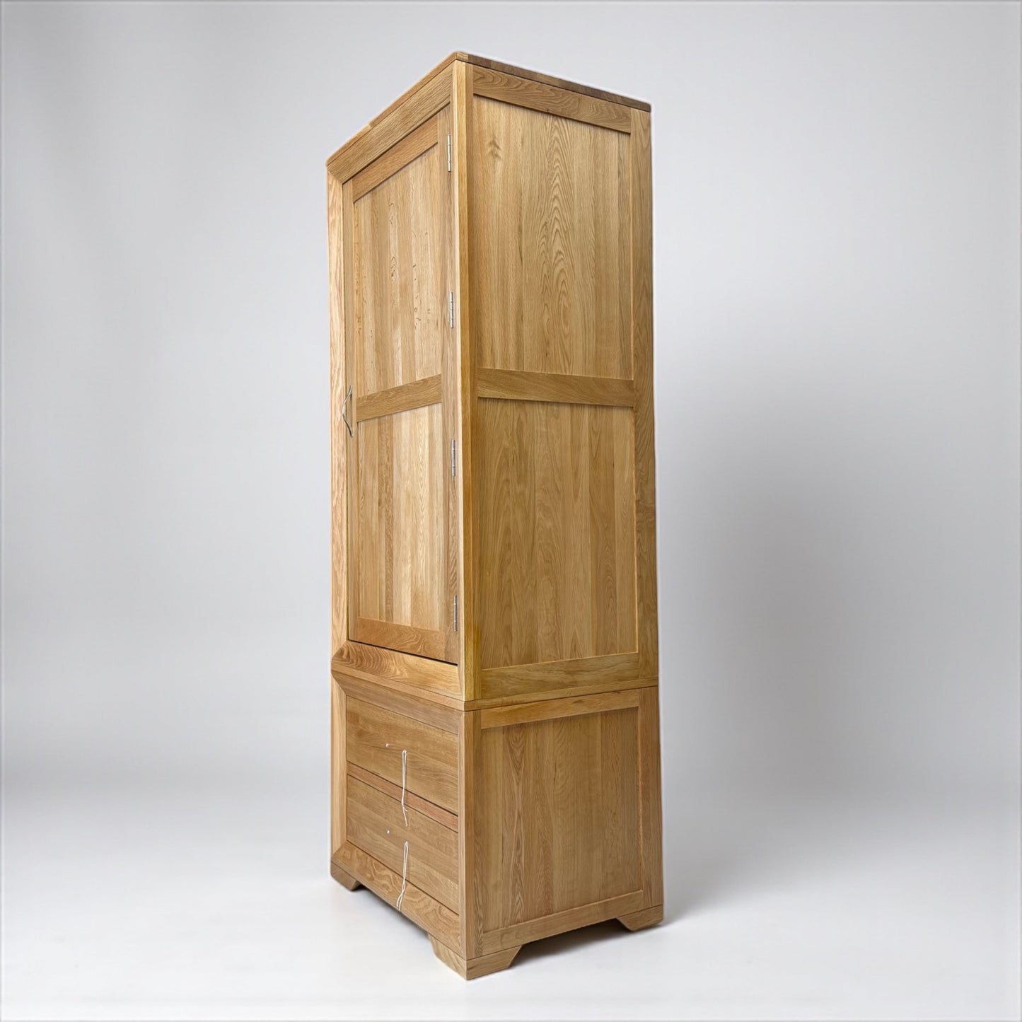 Natural Solid Oak Slim Kitchen Larder Bevel Range From Oak Furnitureland RRP £1049