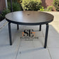 Moda Furnishings Premium Quality Aluminum 6 Seater Large Round Table with Glass Top, RRP £699