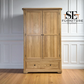 Natural Solid Oak Double Wardrobe Brennan Range From Oak Furnitureland