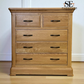 Natural Solid Oak 5 Drawer Chest, Canterbury Range From Oak Furnitureland RRP £599
