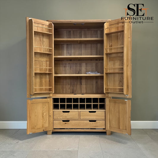 Natural Solid Oak Kitchen Larder Romsey Range From Oak Furnitureland RRP £1479