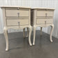 John Lewis Birch Wood Shabby Chic Bedside Tables with Pull-out Tray Rose Mist RRP £349 Each